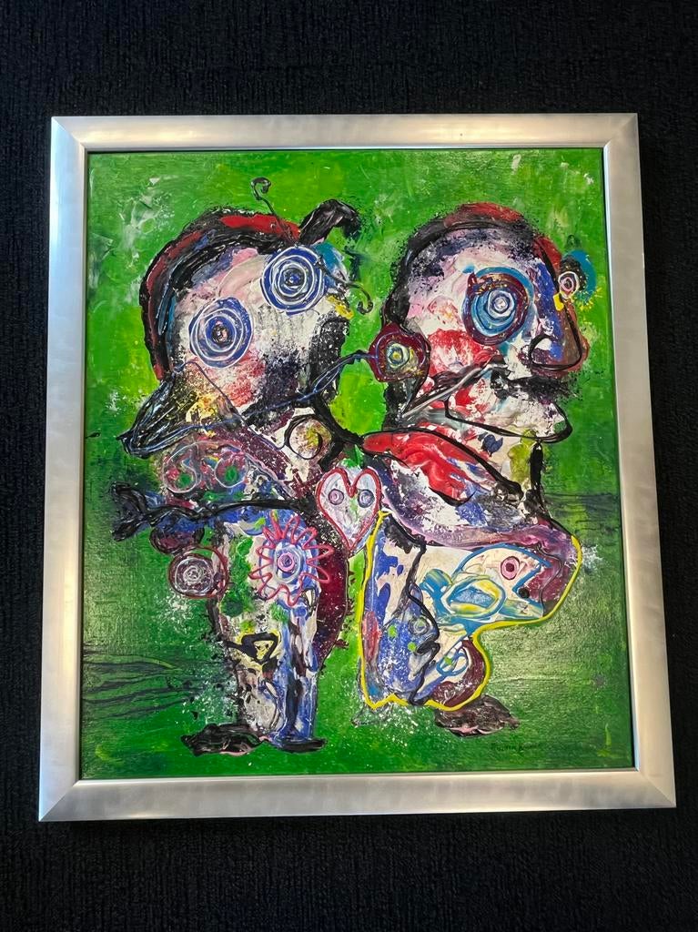Origineel schilderij 'Couple in Love' van Maureen Knobben, Ophalen