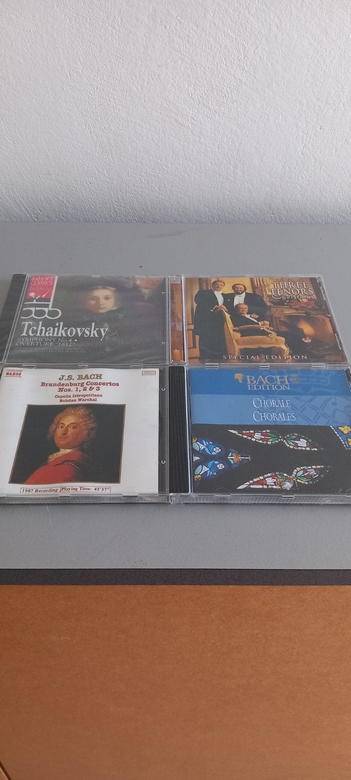 Klassieke CD's: Tchaikovsky, Bach, Three Tenors - 4 stuks, Gebruikt, Ophalen of Verzenden, Orkest of Ballet, Inclusief doosje