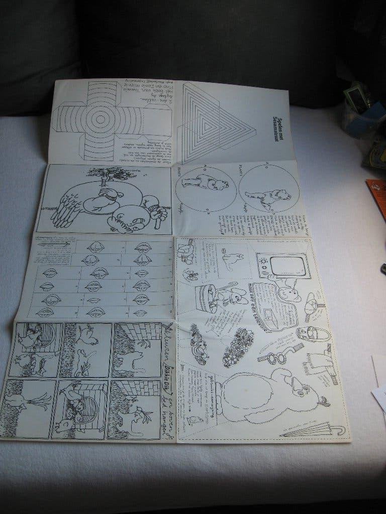 Knutselkaart uit 1981, bijlage bij een Sesamstraat leesboek, Verzamelen, Ophalen of Verzenden, Zo goed als nieuw, Tv, Overige typen