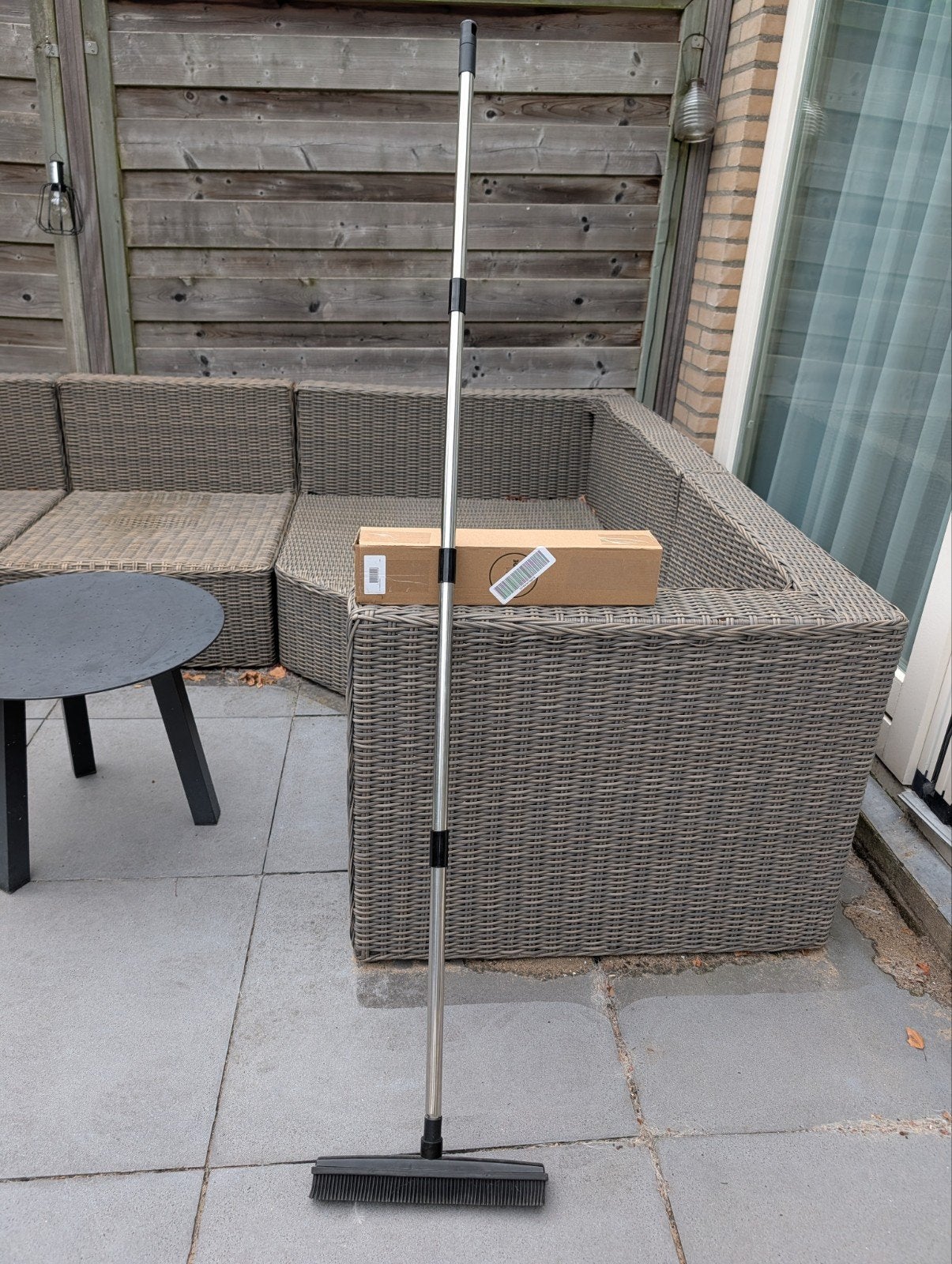 Rubberen Bezem 2-in-1 met Verstelbare Steel voor haren, Ophalen of Verzenden, Bezem of Borstel