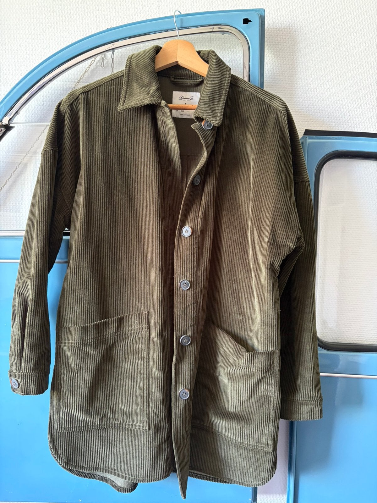 Mooi zacht groen rib jasje - Nieuw, Kleding | Dames, Jassen | Winter, Ophalen of Verzenden, Nieuw, Maat 38/40 (M), Groen