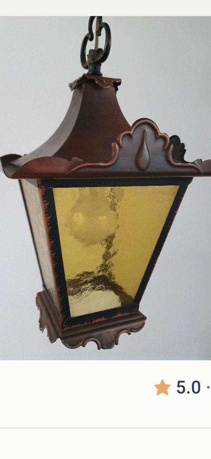Prachtige antieke Franse Hal /hang lamp in Art Nouveau €29, Ophalen of Verzenden
