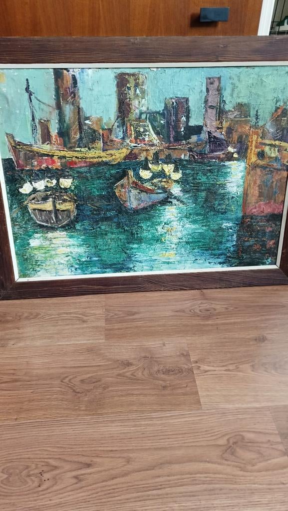 Spaans schilderij Ferrer Cabrera rond 1960, Antiek en Kunst, Ophalen