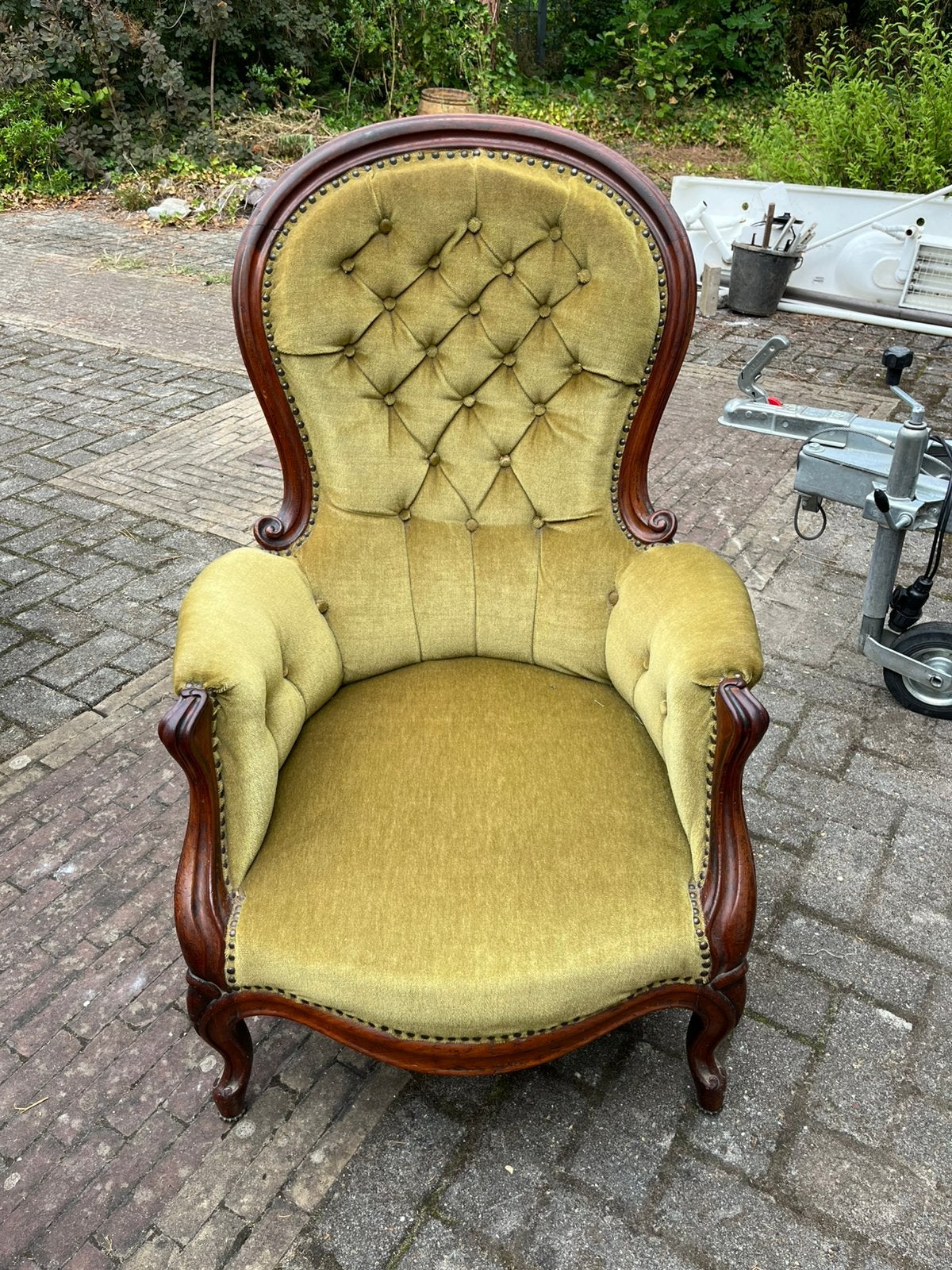 Antieke victoriaanse Louis XVI stoel, Ophalen