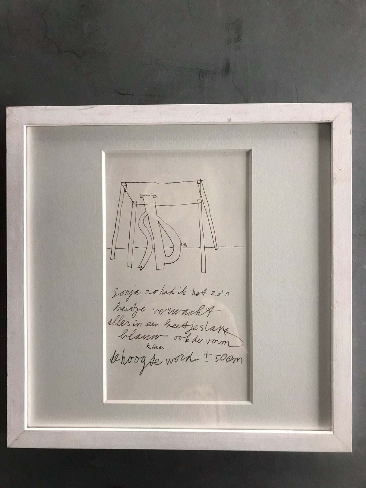 Klaas Gubbels, ontwerp tekening hangende ketel, Ophalen