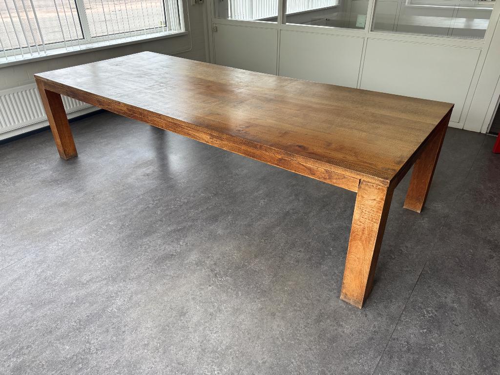 Grote houten tafel 300x120cm, Ophalen, Gebruikt, 100 tot 150 cm, 200 cm of meer