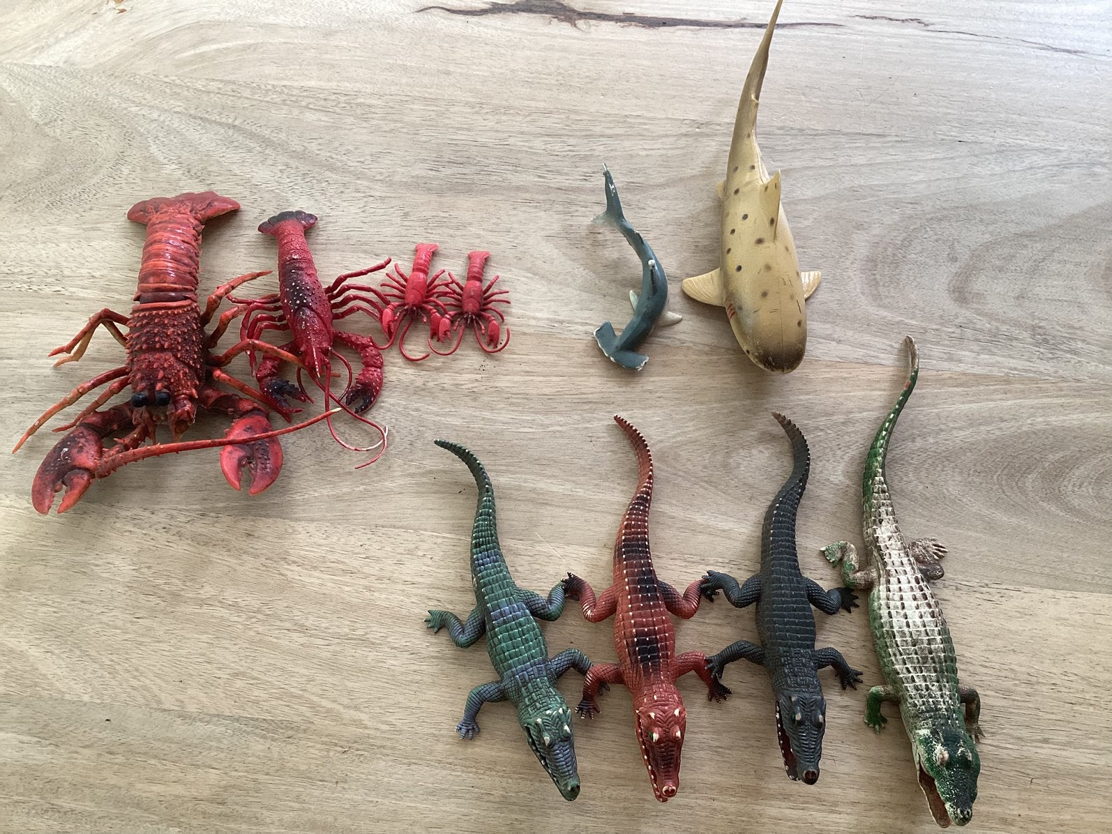 Zeedieren speelgoed 10 stuks, Ophalen of Verzenden, Gebruikt