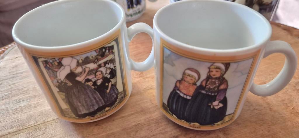 Vintage mokken bavaria walcheren en marken, Antiek en Kunst, Antiek | Keramiek en Aardewerk, Ophalen of Verzenden