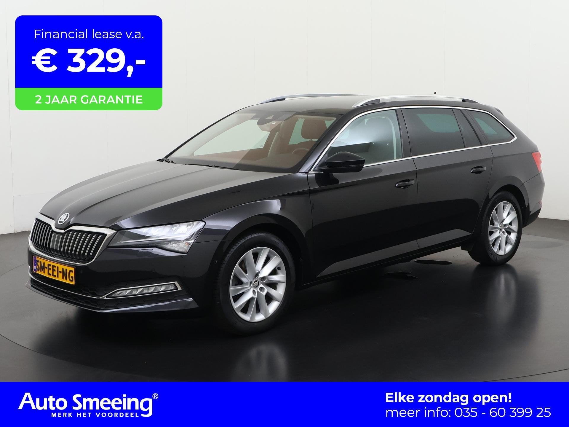 Skoda Superb Combi 1.5 TSI ACT Business Edition | Leder | Ca, Auto's, 4 cilinders, Zwart, Leder, 19 km/l