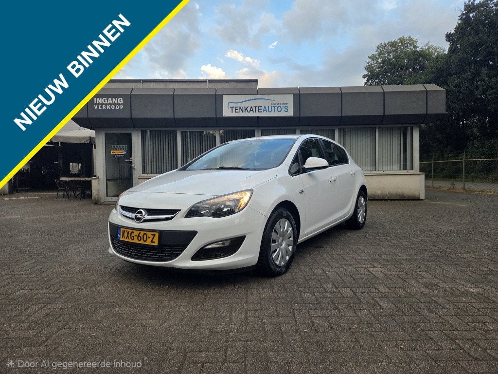 Opel Astra 1.6 Edition Airco Cruise control (bj 2015), Auto's, Voorwielaandrijving, 4 cilinders, 116 pk, Wit