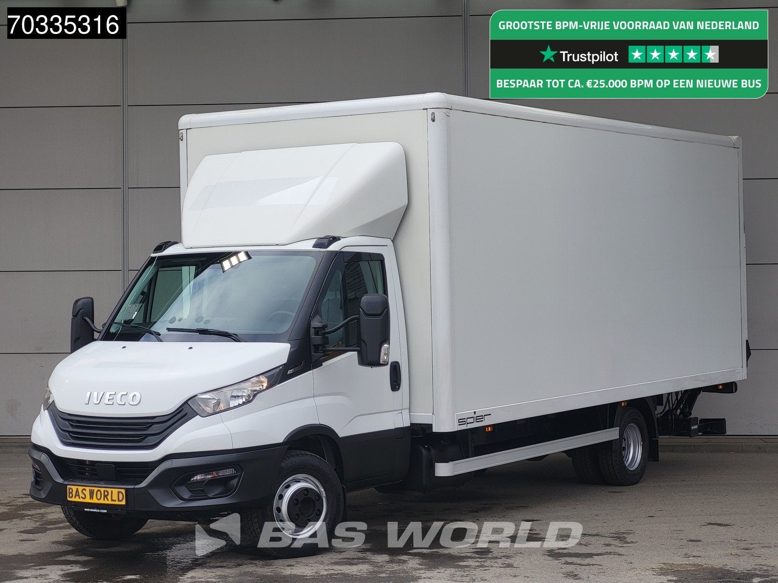 Iveco Daily 72C21 3.0 Automaat 1000KG Laadklep Bakwagen 210P, Automaat, Stof, Gebruikt, Euro 6