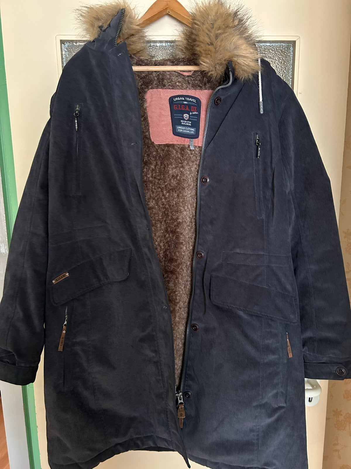 Warme winterjas G.I.G.A. DX by killtec XL met binnenzak, Ophalen of Verzenden, Zo goed als nieuw, Maat 46/48 (XL) of groter, Blauw