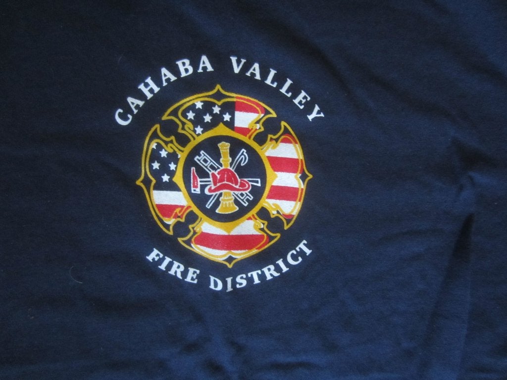 Origineel Amerikaans Brandweer T-Shirt: Cahaba Valley (2XL), Ophalen of Verzenden, Nieuw, Overige maten, Blauw