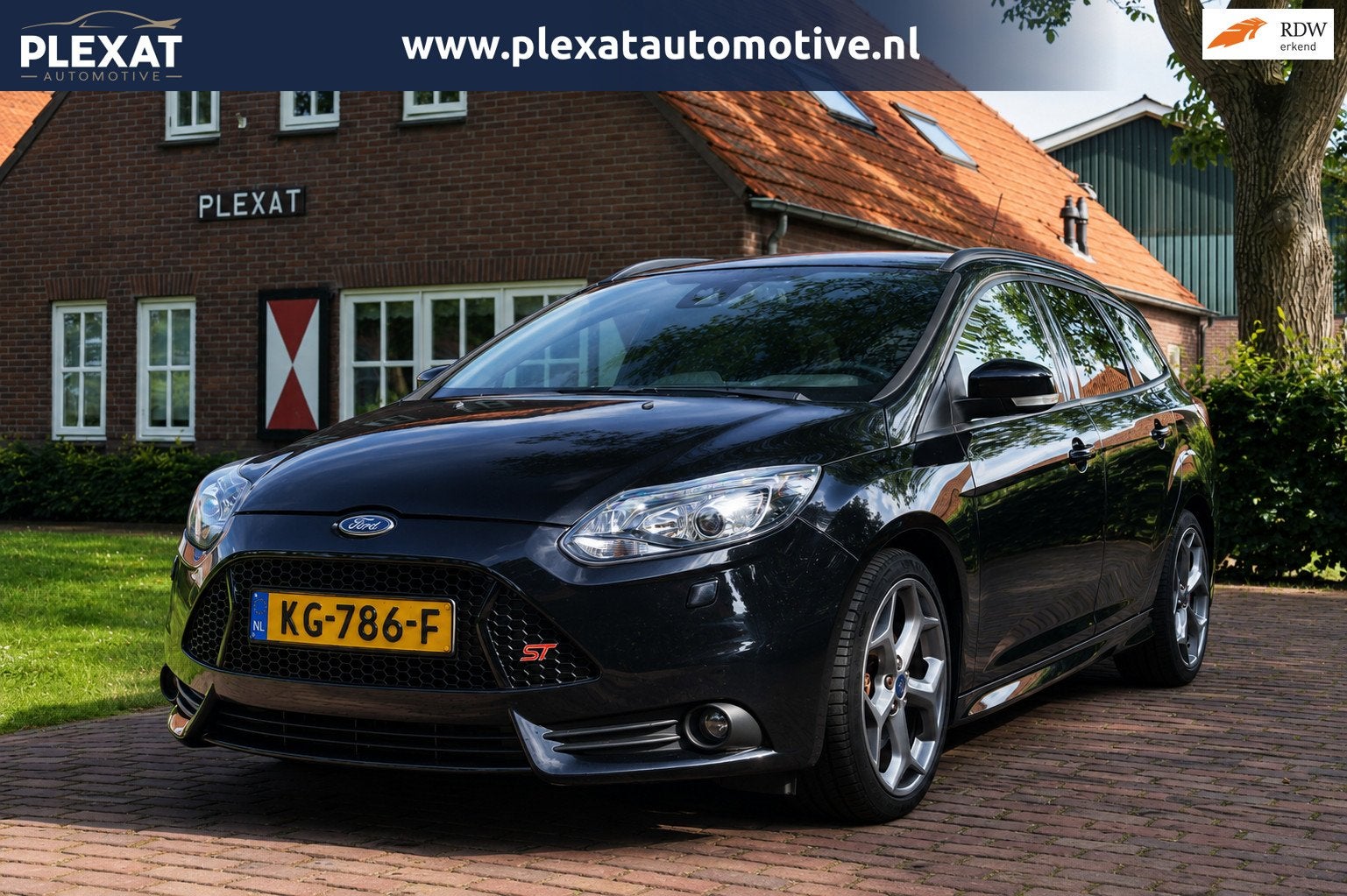 Ford Focus Wagon 2.0 EcoBoost ST-3 | Recaro Kuipstoelen | Ne, Auto's, Ford, Euro 5, Gebruikt, Zwart, 4 cilinders
