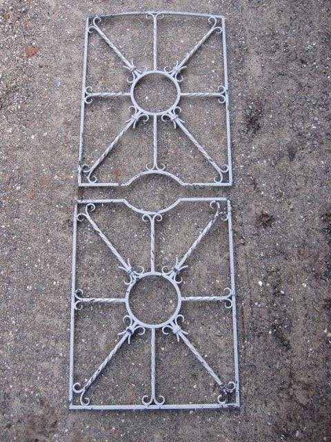54,5x68,5 en 71,5 cm IJzeren deurrooster in twee delen, Ophalen