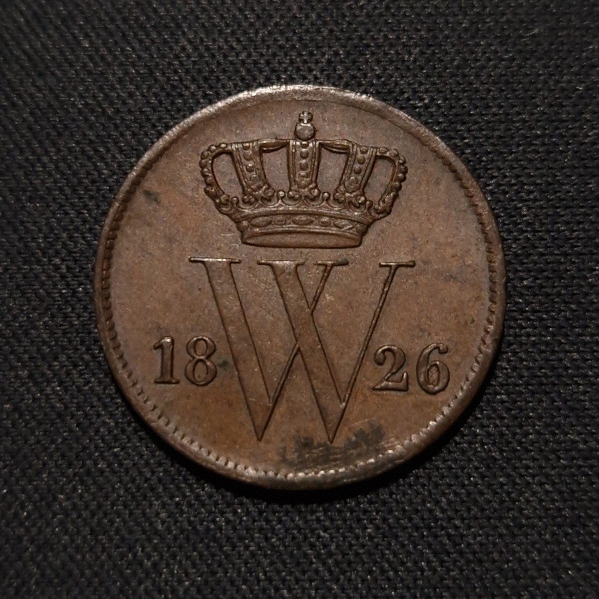 1 cent 1826 B, Verzenden, Koning Willem I, 1 cent, Losse munt