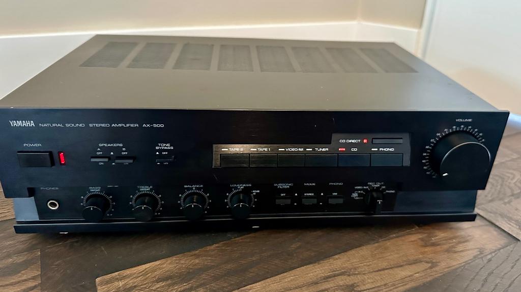 Yamaha AX-500 versterker uit 1987, Yamaha, Ophalen of Verzenden, Zo goed als nieuw, 120 watt of meer
