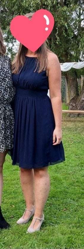 Jurk, Maat 38/40 (M), Blauw, Ophalen of Verzenden, Knielengte