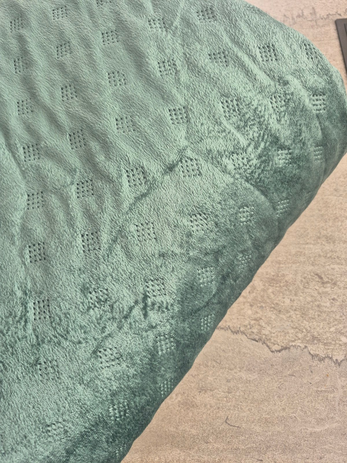 Sprei/Plaid 200x200 cm Mosgroen, Ophalen of Verzenden, Polyester, Plaid, Groen
