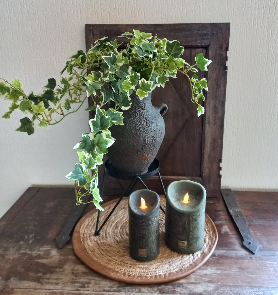 stoere SET in BETONLOOK met 2 PTMD kaarsen, Overige materialen, Overige typen, Nieuw, Ophalen of Verzenden