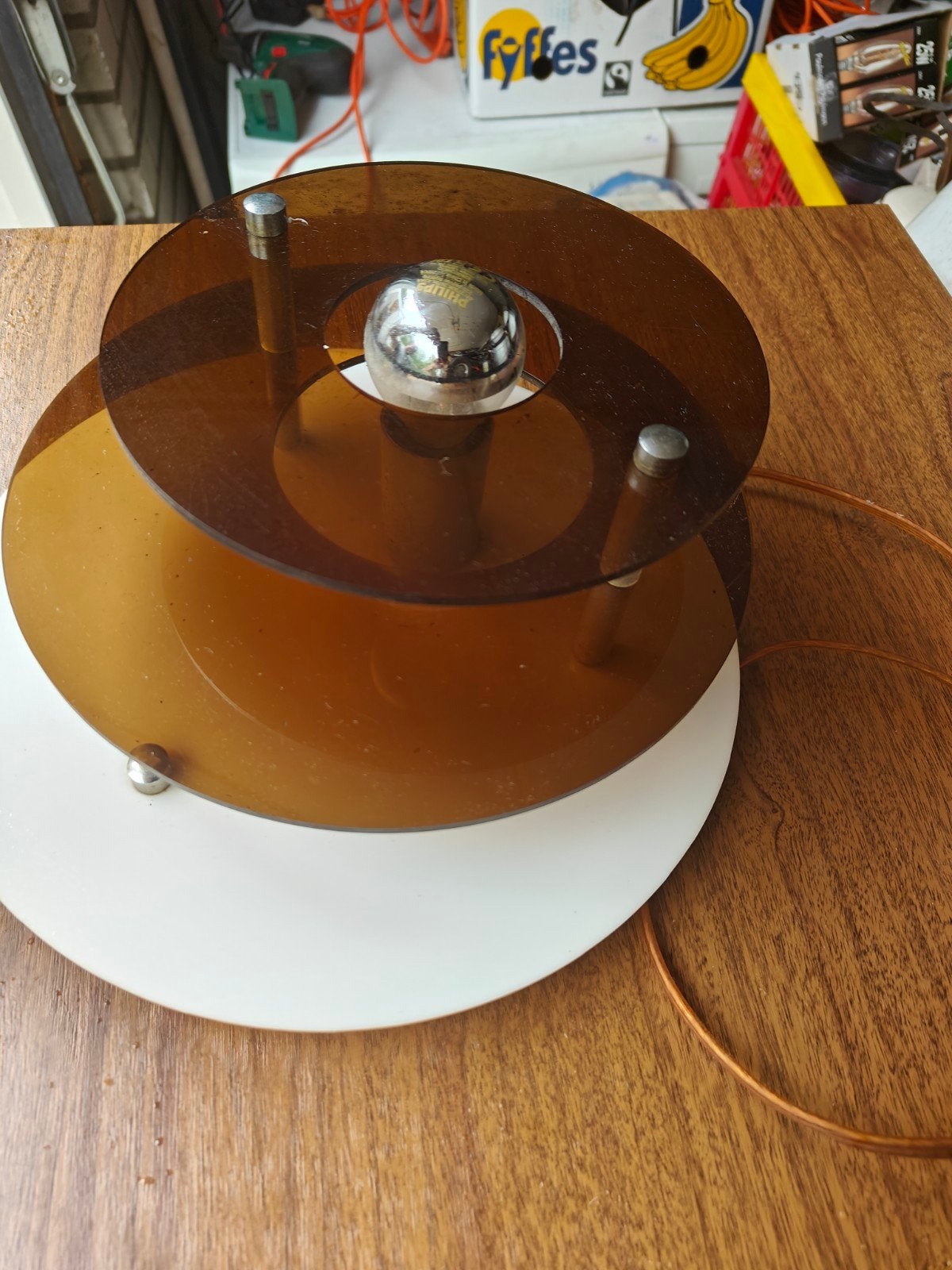 Vintage Acryl Herda Space Age Wandl Jaren 70amp, Huis en Inrichting, Rond, M, Ophalen of Verzenden, Wandlamp