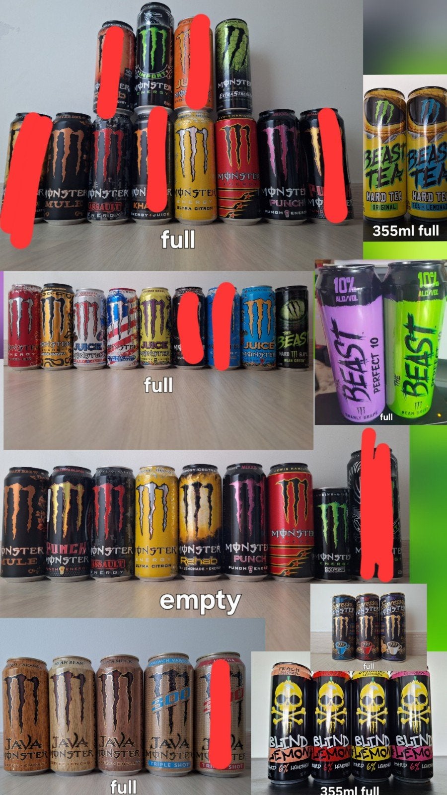 Monster Energy blikken verzameling, Ophalen of Verzenden, Zo goed als nieuw, Overige