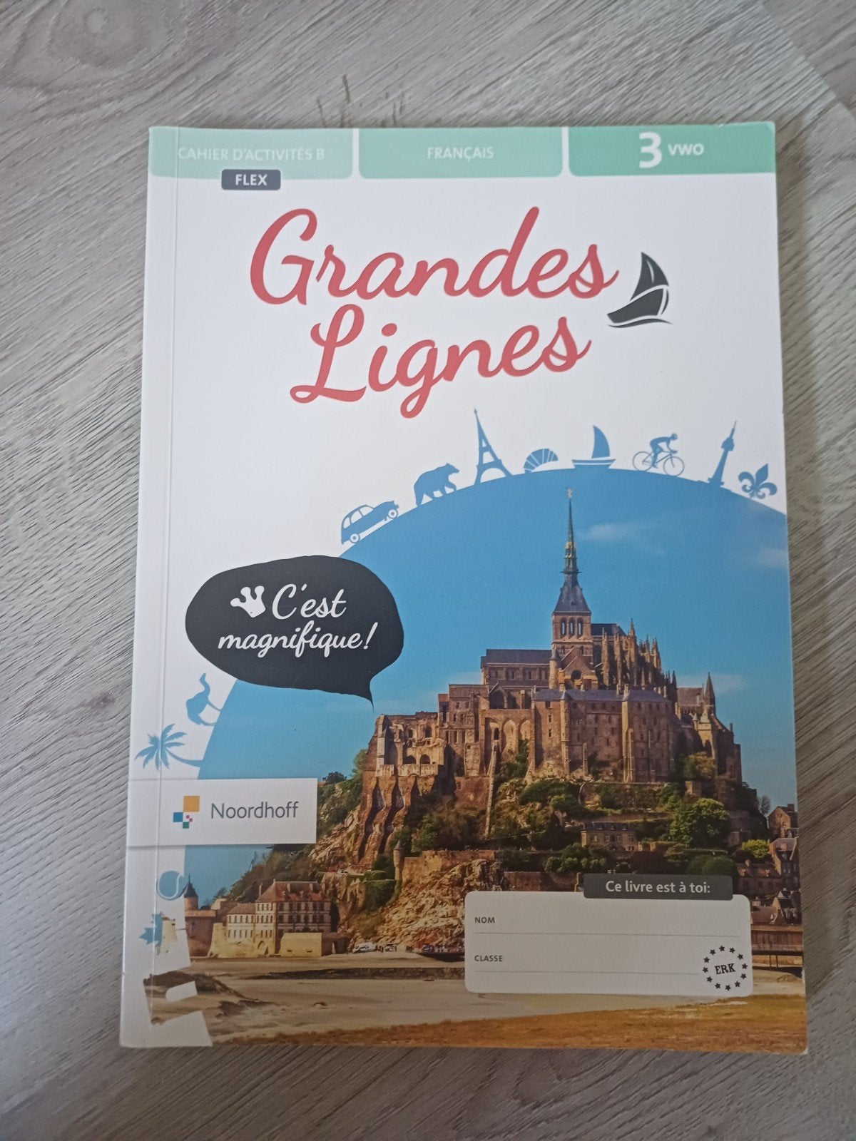Grandes Lignes Frans 3 VWO Werkboek - Licht beschadigd, Gelezen, Frans, VWO, Noordhoff