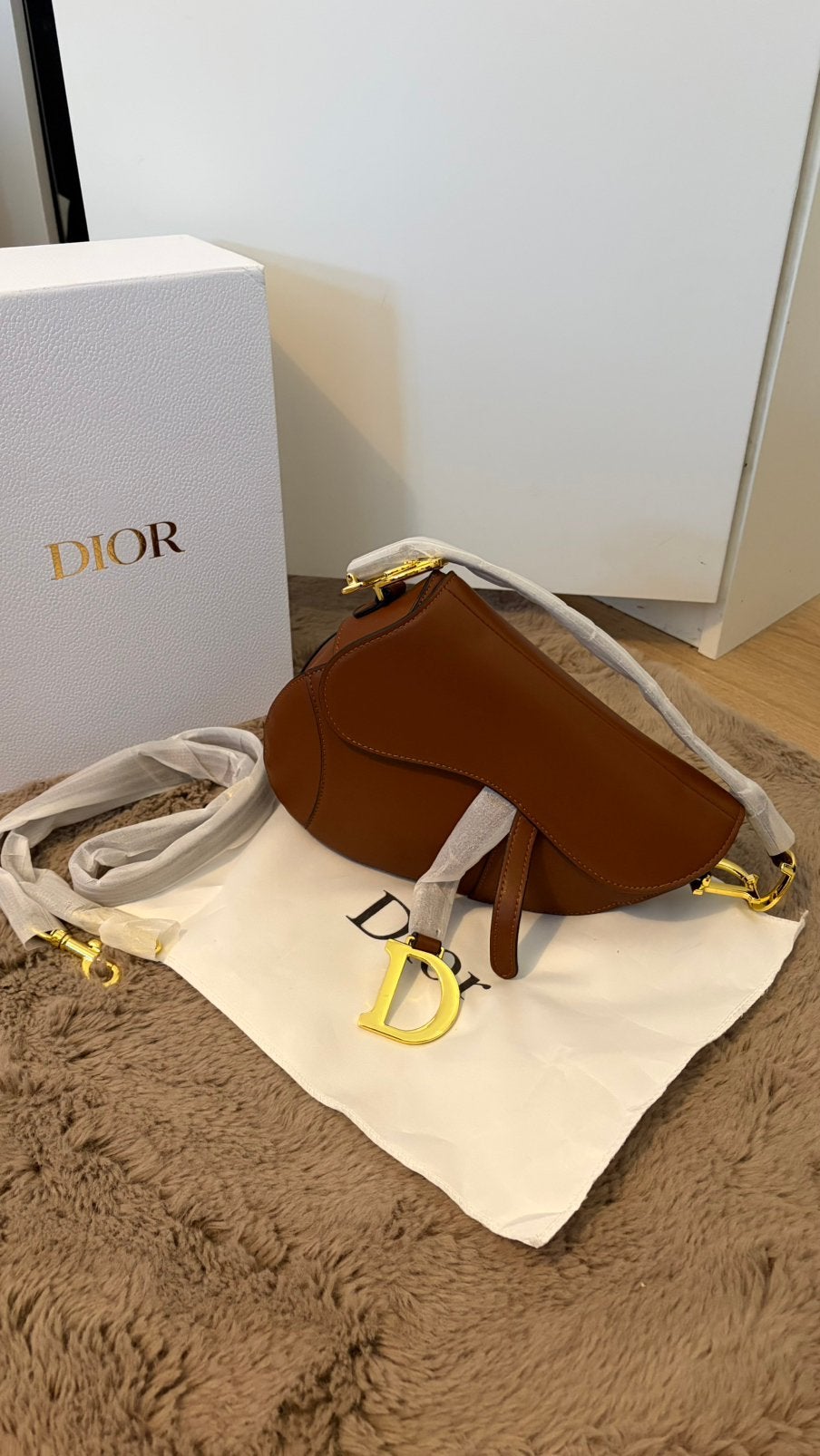 Dior Saddle Tas Dames Bruin, Sieraden, Tassen en Uiterlijk, Ophalen, Nieuw, Bruin, Schoudertasje