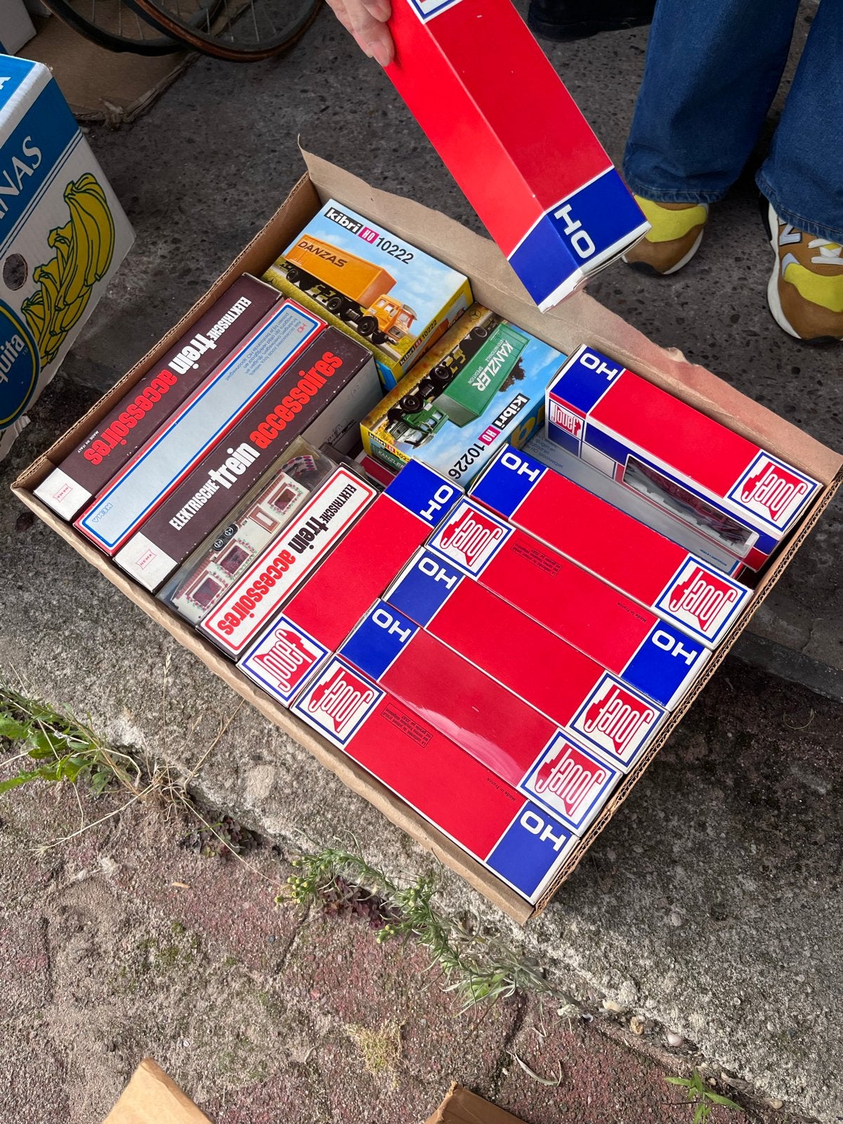 Grote partij modeltreinen en accessoires (8 grote dozen), Ophalen, Gebruikt, Gelijkstroom, Overige typen