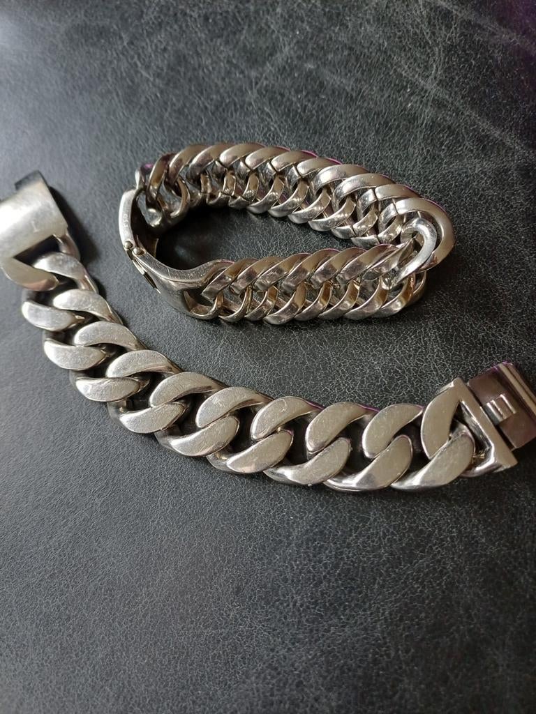 Stoere armbanden, stainless steel!, Sieraden, Tassen en Uiterlijk, Armbanden, Ophalen of Verzenden, Zilver, Staal