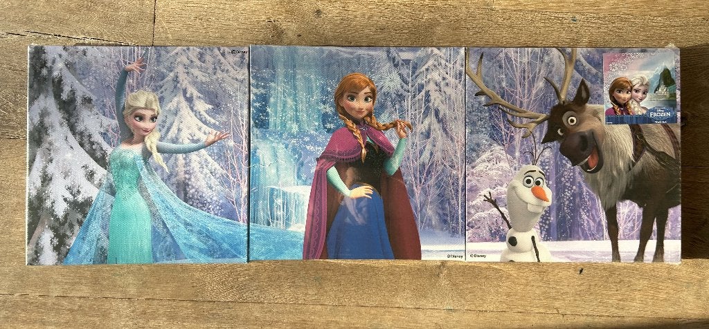 3-DELIGE FROZEN CANVAS SET, Nieuw, Ophalen of Verzenden, Wanddecoratie, Ophangbaar