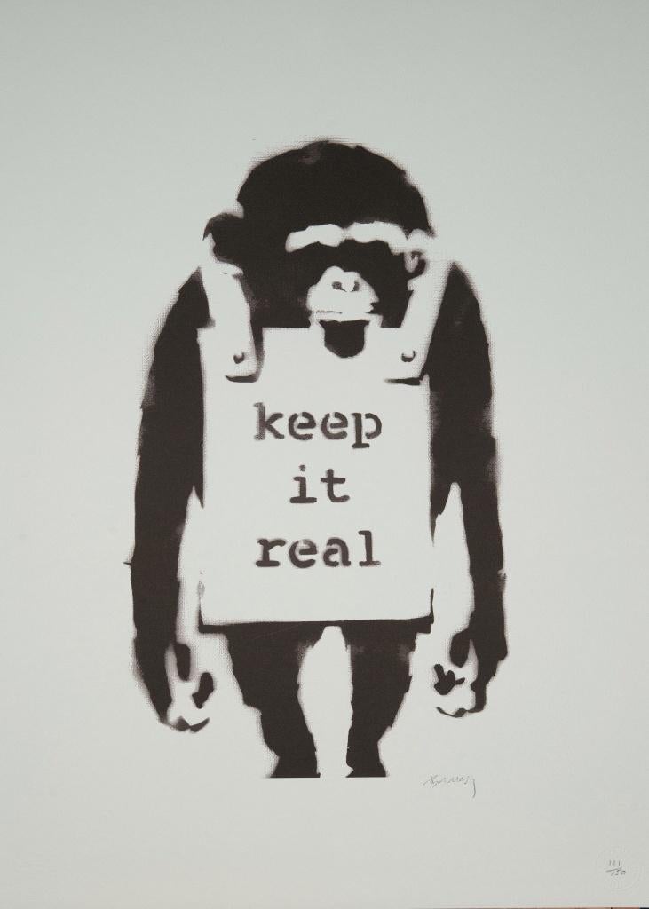 Banksy - keep it real, Antiek en Kunst, Ophalen of Verzenden