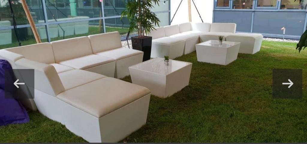 Flexfurn conic lounge wit, Ophalen, Rechthoekig, Minder dan 55 cm, 60 cm of meer