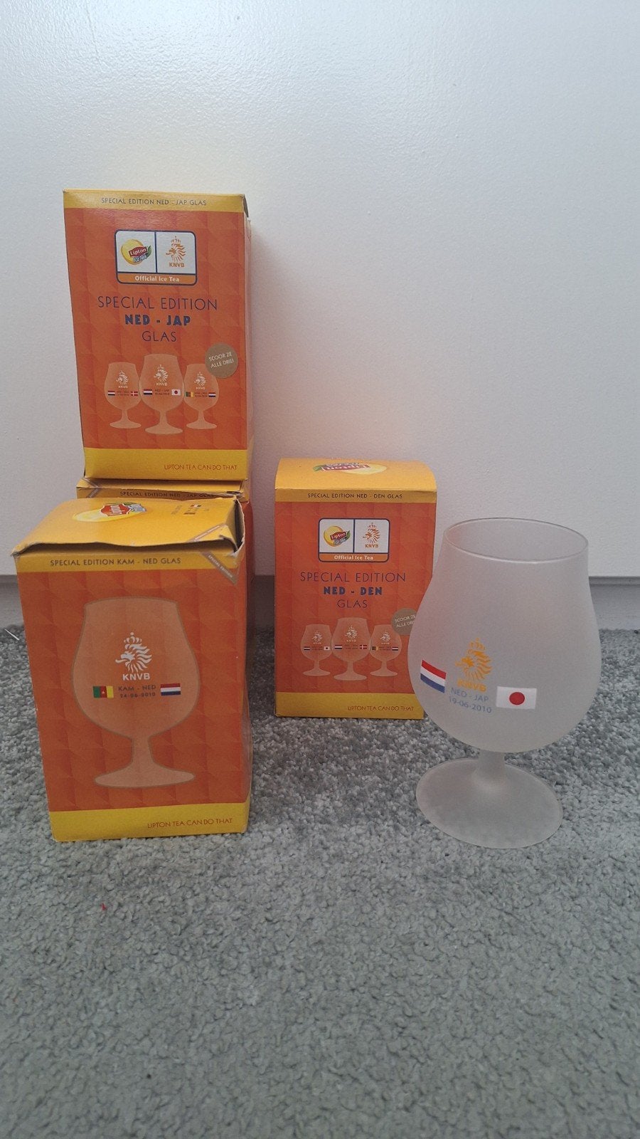 Verzamelen: Lipton KNVB WK 2010 Glazen, Ophalen of Verzenden, Nieuw, Frisdrankglas