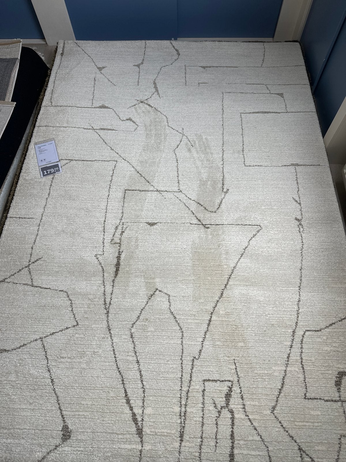 Vloerkleed Lisa 160x230 cm - Taupe met abstract design, Ophalen, Beige, 150 tot 200 cm, Rechthoekig