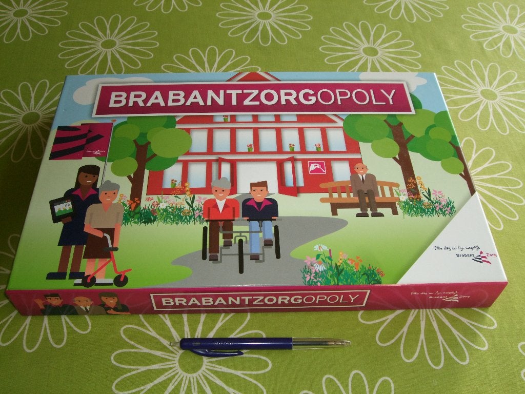 Nieuw: Brabantzorg-opoly (variant op monopoly), Hobby en Vrije tijd, Gezelschapsspellen | Bordspellen, Zo goed als nieuw, Een of twee spelers