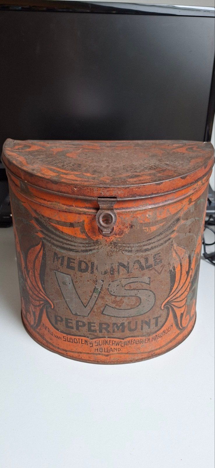 Antiek VS Medicinale Pepermunt Blik - Zeldzaam Verzamelobjec, Verzamelen, Ophalen of Verzenden, Gebruikt, Overige