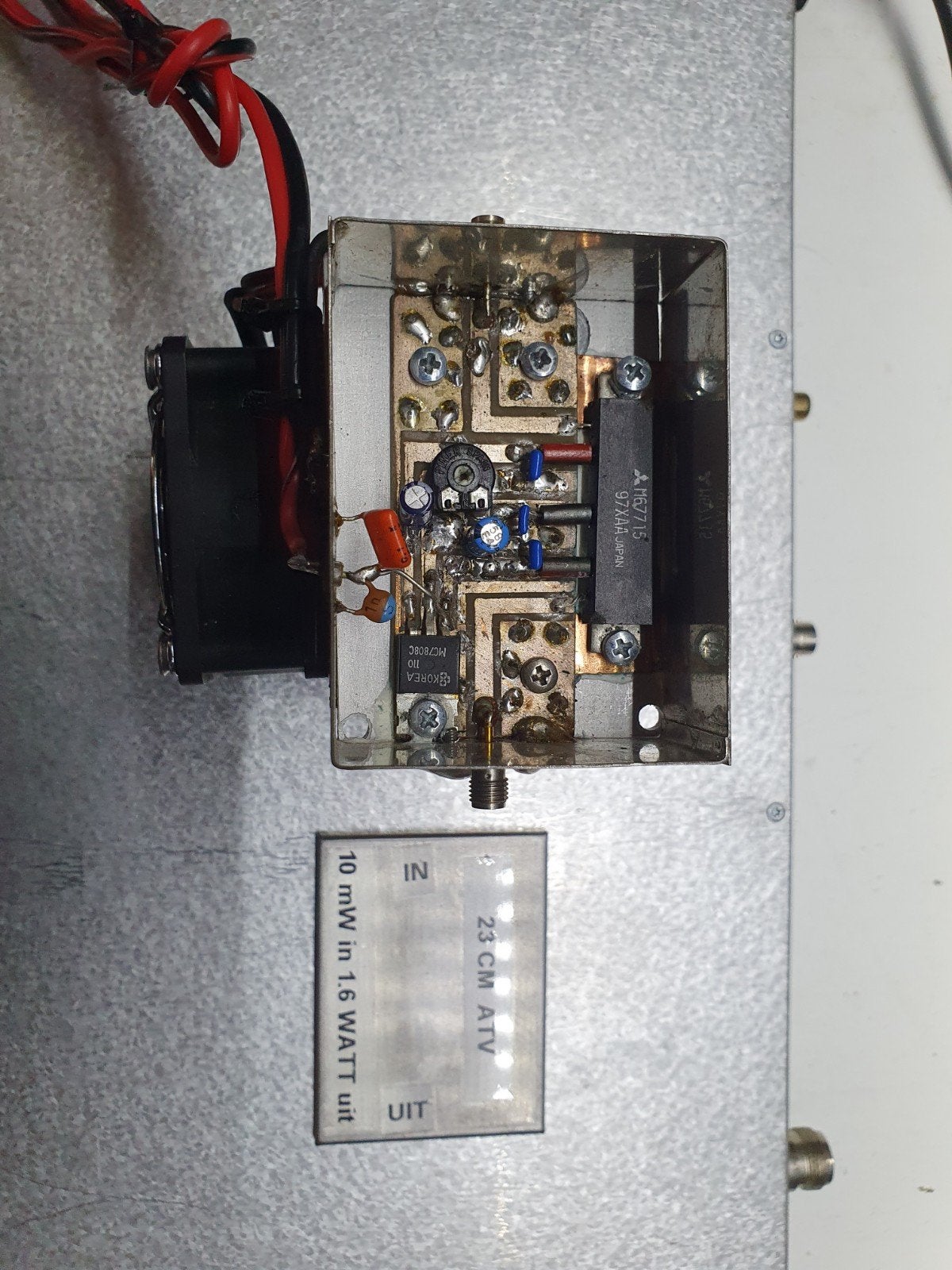 23cm eindtrap met M67715 module, Ophalen of Verzenden, Gebruikt, Zender
