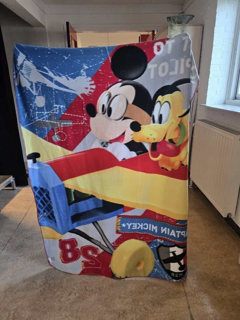 Fleece deken Micky Mouse, Verzamelen, Ophalen, Mickey Mouse, Gebruikt, Kleding of Textiel