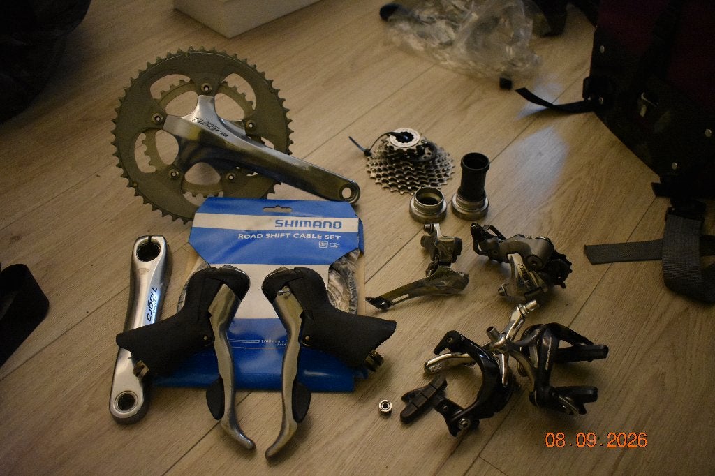 Shimano Tiagra Groepset ST 4600 - Compleet met Remmen, Ophalen, Gebruikt, Overige typen, Aluminium