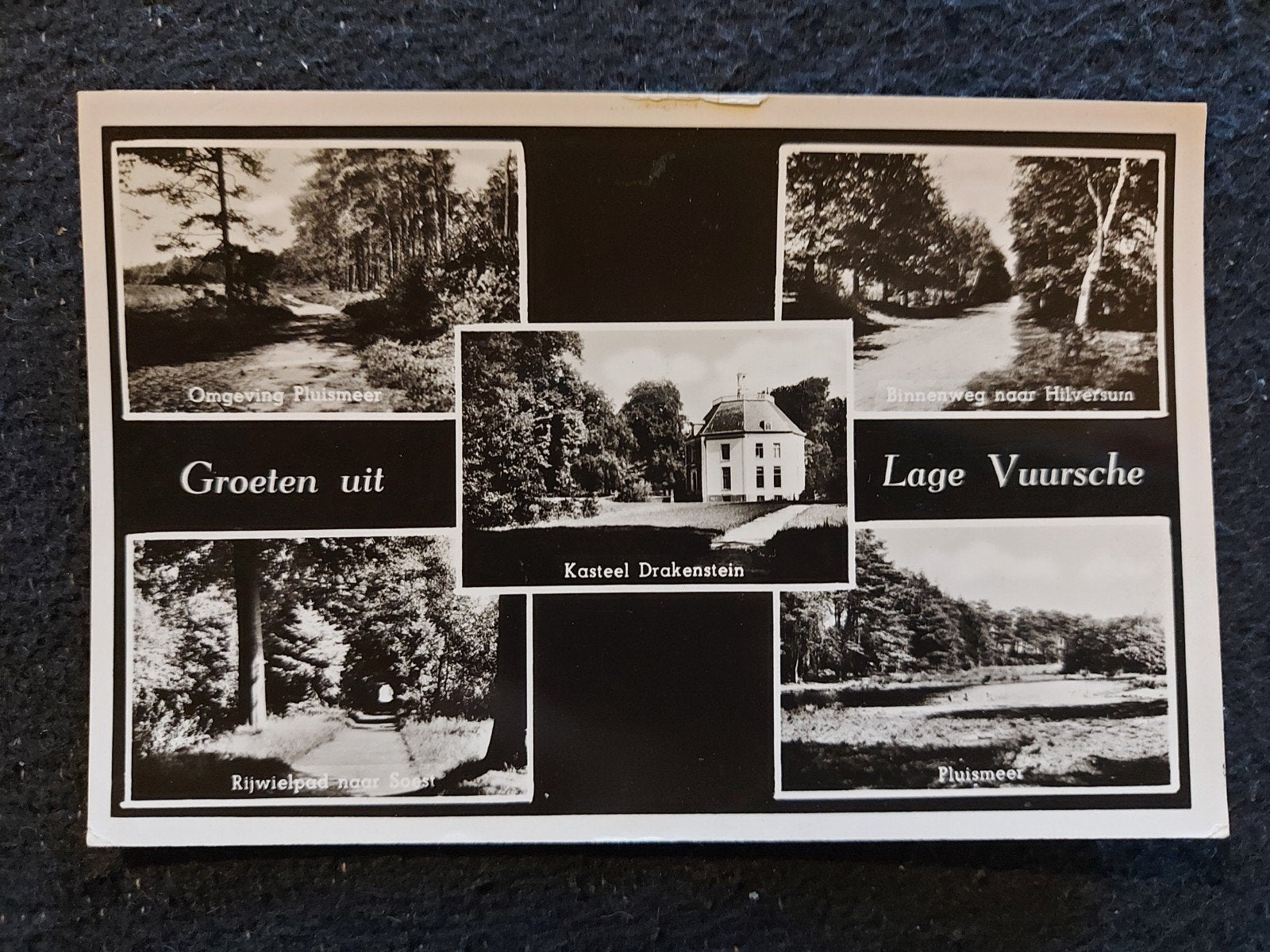 Oude ansichtkaart Lage Vuursche - Kasteel Drakenstein, Ophalen of Verzenden, 1940 tot 1960, Gelopen, Utrecht