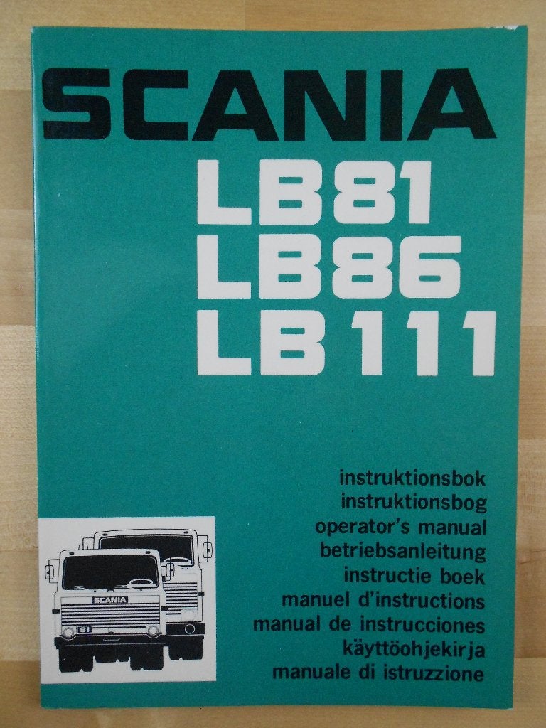 Scania 111 86 81 Handleiding Instructieboek 1976 LB LBS LBT, Ophalen of Verzenden