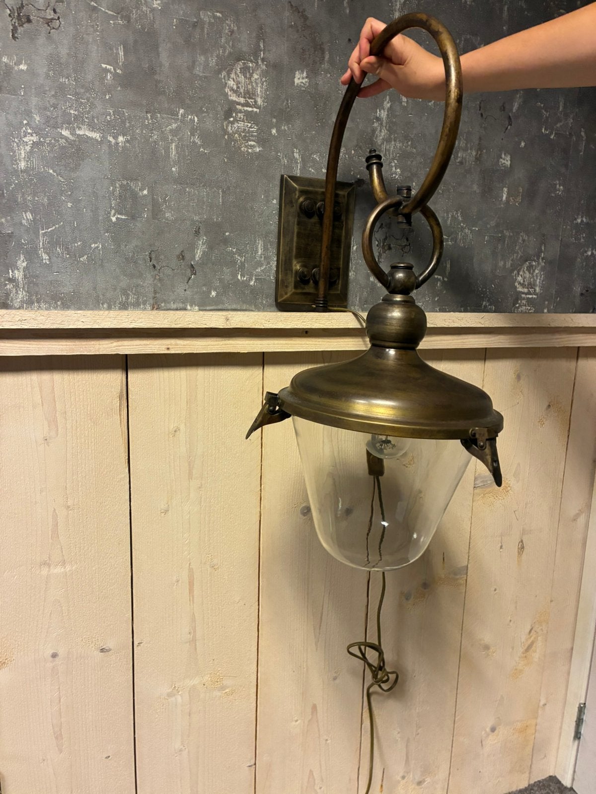 Sfeervolle klassieke wandlamp, Ophalen of Verzenden, Zo goed als nieuw, Glas