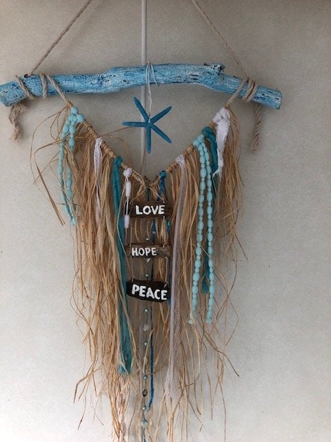Mooie ibiza/boho hanger, Huis en Inrichting, Ophalen, Meerkleurig, Nieuw, Natuurlijk materiaal