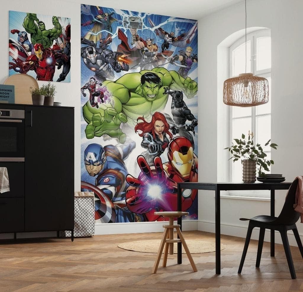 Avengers Vlies Behang Protect - 150x250 - Gratis Verzending, Verzenden, Vliesbehang, 5 tot 10 m², Komar
