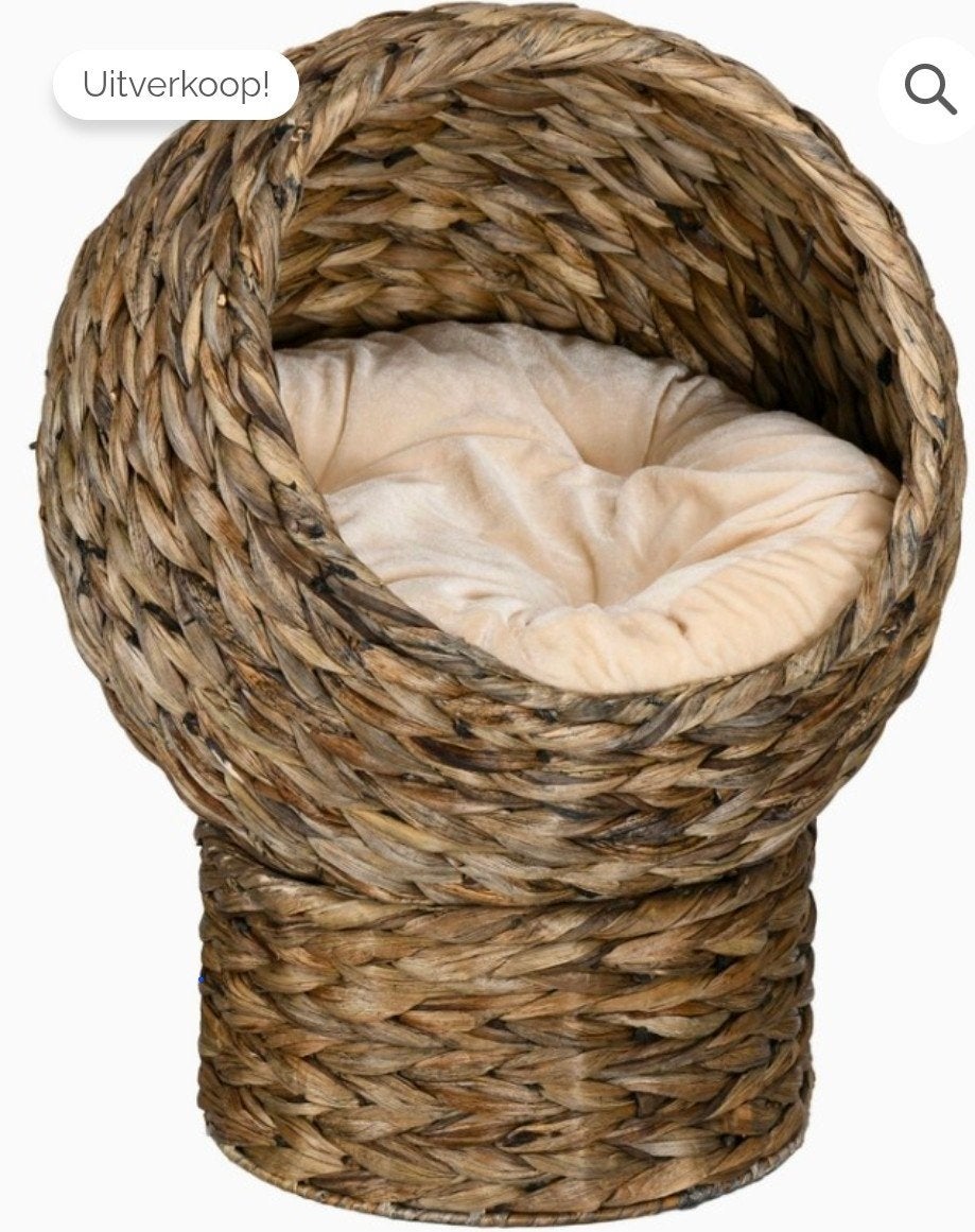 Rotan kattenmand voor een kleine kat, Ophalen of Verzenden, Nieuw, Riet