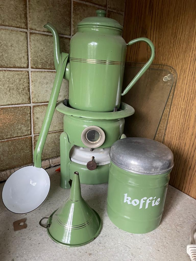 Keukengerei emaille groen, Ophalen of Verzenden