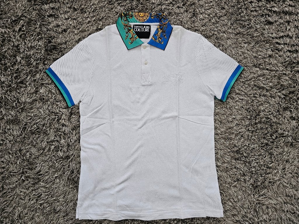 Versace Jeans Couture Zomerpolo Wit maat M, Wit, Nieuw, Versace Jeans Couture, Verzenden
