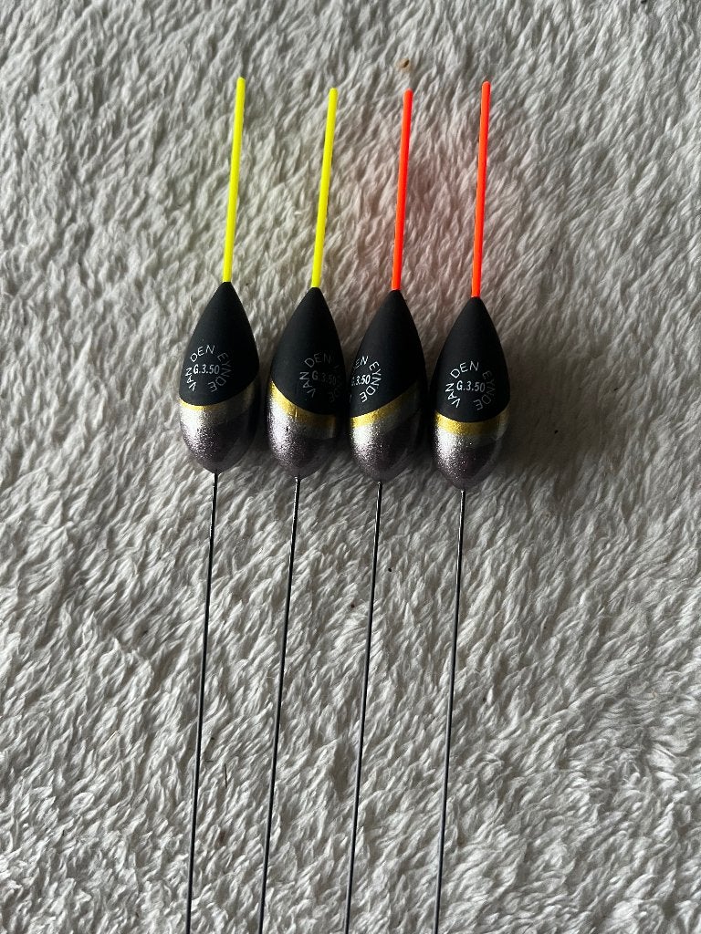 adv 164 / NIEUW set 4 dobbers VAN DEN EYNDE 3,50gr, Watersport en Boten, Ophalen of Verzenden, Nieuw, Dobber of Lood