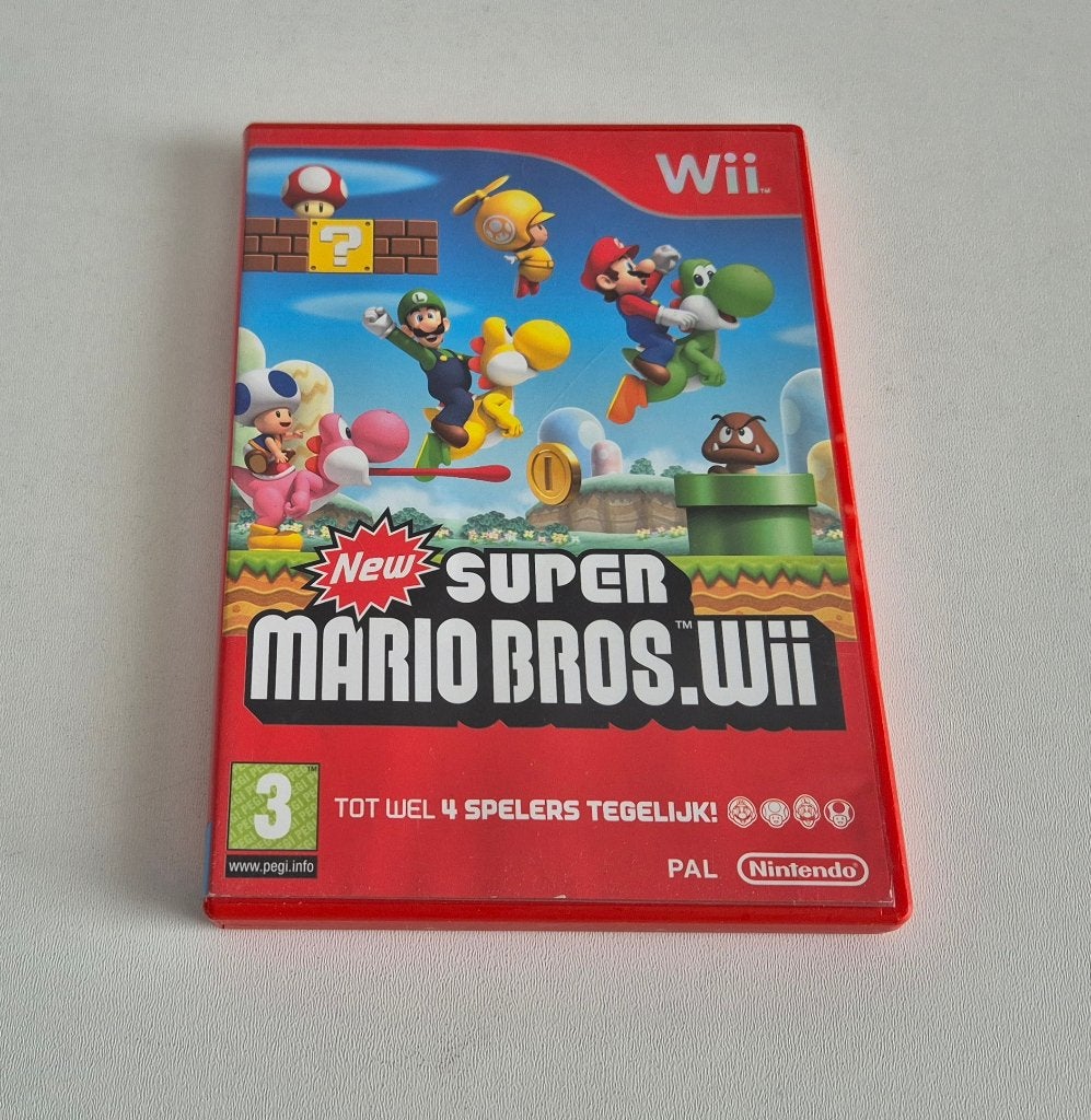 New Super Mario Bros Wii Nintendo Wii Game Compleet, Gebruikt, Ophalen of Verzenden, Platform, 3 spelers of meer